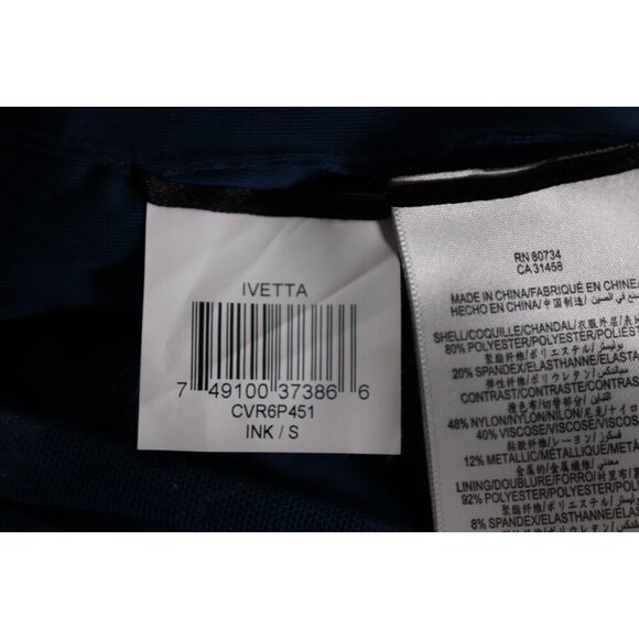 BCBGMaxazria Womens Small Blue Ink Ivetta Sleeveless Cocktail Dress CVR6P451 - Picture 10 of 13